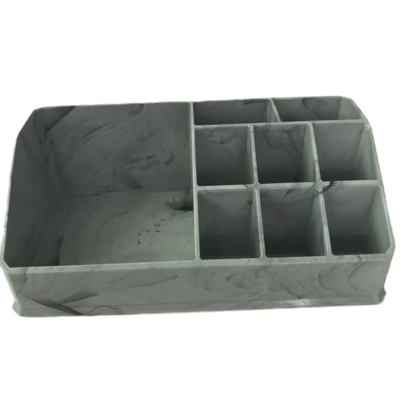 Organizator cosmetic pentru birou cu compartimente, capacitate 12 L, construcție din plastic (PS), model pkk-36