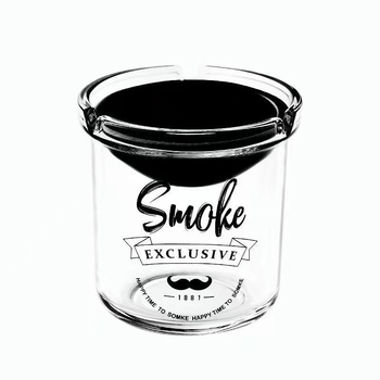 Stakleni pepelnjak s oblikom lijevka, sprječava rasipanje pepela i miris dima, s odlagalištem za pohranu