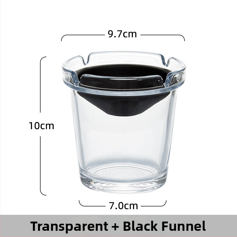 Stakleni pepelnjak s oblikom lijevka, sprječava rasipanje pepela i miris dima, s odlagalištem za pohranu
