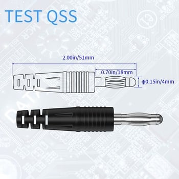 Свързваща тестова линия с крокодилски щипки за изпитване, ниска честота, дължина 1, контактен материал: мед, марка jzdz