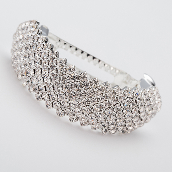 Clips de păr în stil coreean, cu mărgele din rhinestones, clemă crocodil, accesoriu pentru cap feminin, placare electrolitică, H011