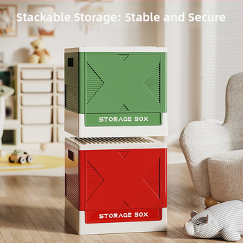 Cutie pliabilă de depozitare pentru jucării și cuburi LEGO, plastic PP, multifuncțională și antipraf, capacitate 30–40 L