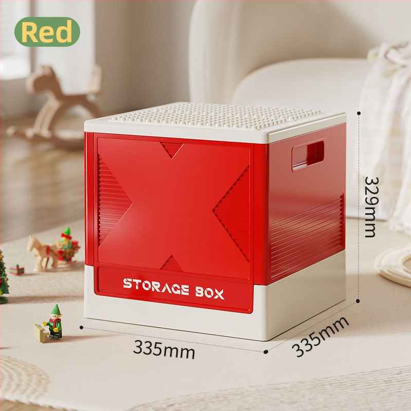 Cutie pliabilă de depozitare pentru jucării și cuburi LEGO, plastic PP, multifuncțională și antipraf, capacitate 30–40 L