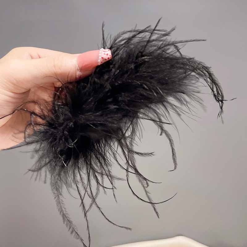 Clamă de păr cu pene, stil feather, fashion OL, prindere Grip