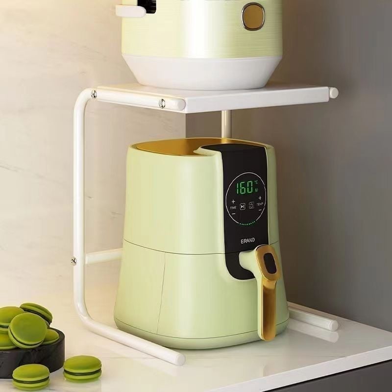 Raft de bucătărie montat pe perete, cu mai multe niveluri, din plastic, fără montaj