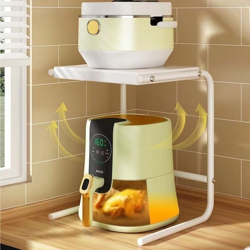 Raft de bucătărie montat pe perete, cu mai multe niveluri, din plastic, fără montaj