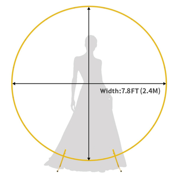 Kružni kovni svatbeni luk za pozadinu, prilagodljiv metalni okvir za svadbenu dekoraciju