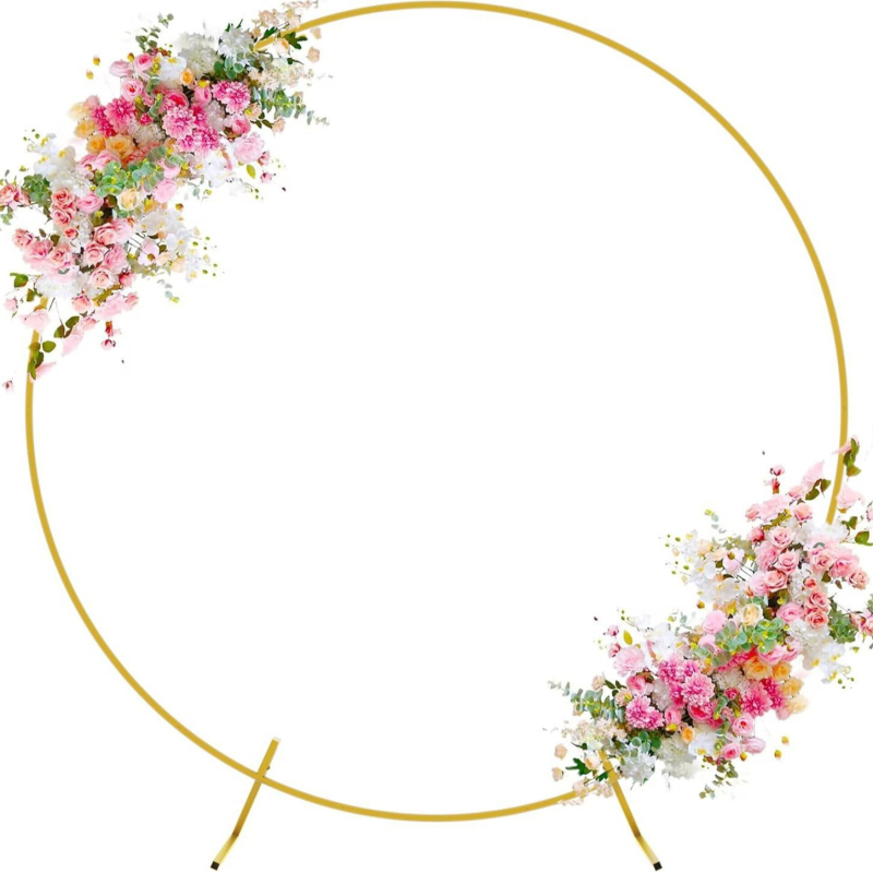 Kružni kovni svatbeni luk za pozadinu, prilagodljiv metalni okvir za svadbenu dekoraciju