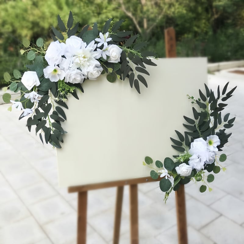 Mrs. hi Μπουκέτο μεταξωτών λουλουδιών για γαμήλια αψίδα, πίσω από την πλάτη καρέκλας και διακόσμηση τραπεζιού και σκάλας