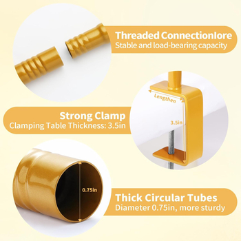 Threaded Style Arc de masă cu suport – Kit balon pentru decor de nuntă, reglabil, din metal