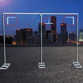 Stativ de fundal pentru nuntă, cadru telescopic, țeavă galvanizată, tijă de susținere întărită pentru perdele