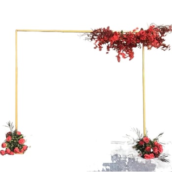 Stativ de fundal pentru nuntă, cadru telescopic, țeavă galvanizată, tijă de susținere întărită pentru perdele