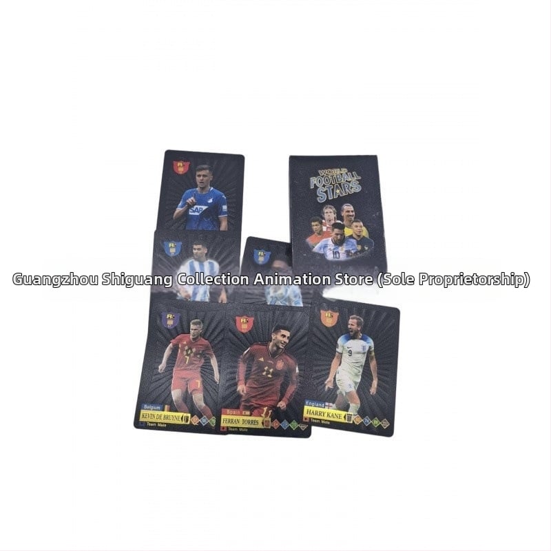 Kolekcija kartica nogometnih zvijezda: 55 kartica s zlatnom folijom za društvenu igru