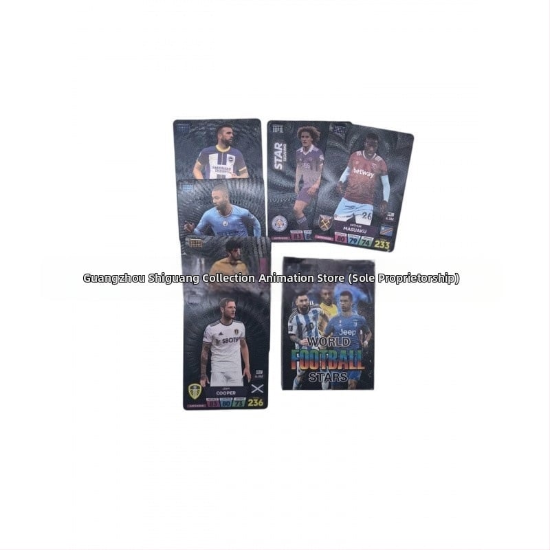 Kolekcija kartica nogometnih zvijezda: 55 kartica s zlatnom folijom za društvenu igru