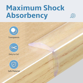 Bútor sarkvédő szalag, Yajiahong márka, 5 mm vastagság, ragasztómentes, keresztmetszet 2 cm x 2 cm, csomagolás 50 db