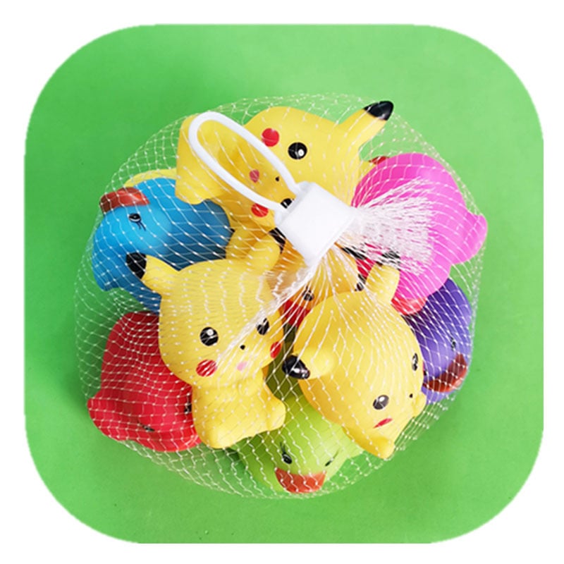 Παιδικά παιχνίδια μπάνιου με ζωάκια — πιεζόμενα και ήχο, κατάλληλα για βρέφη 0-3 ετών; συσκευασία με διχτυωτό σάκο