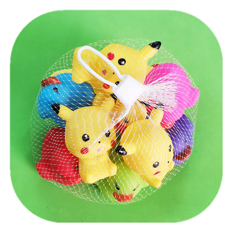 Παιδικά παιχνίδια μπάνιου με ζωάκια — πιεζόμενα και ήχο, κατάλληλα για βρέφη 0-3 ετών; συσκευασία με διχτυωτό σάκο