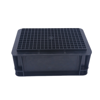 Αντιστατικό πλαστικό κουτί μεταφοράς από PP, παχείς τοίχοι, 0,6 kg, με καπάκι