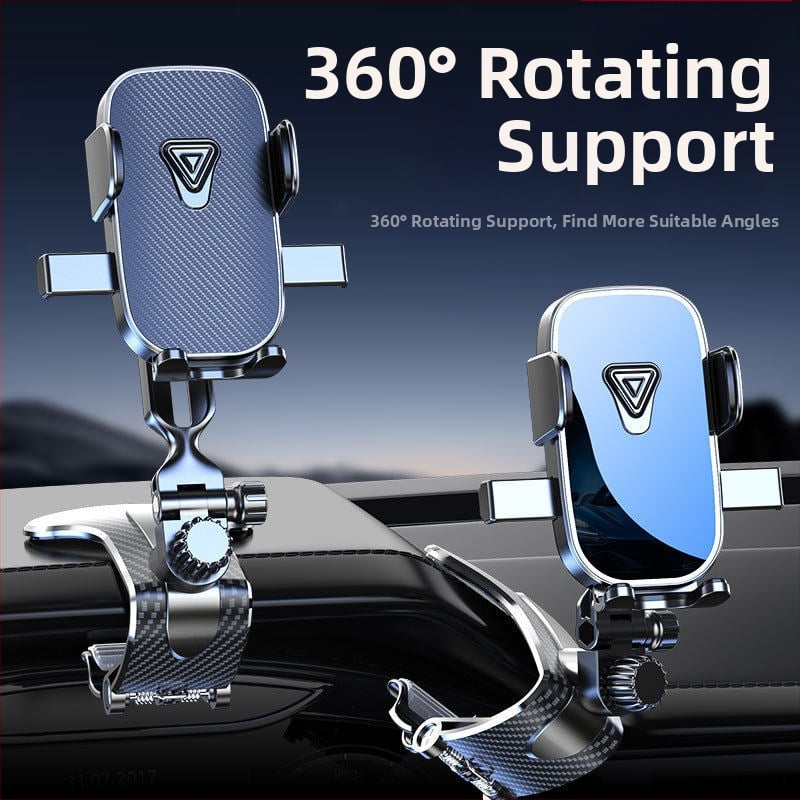 LT601 Държач за телефон за табло на автомобил — сгъваем, въртящ се на 360°, монтаж със Snap-On, универсален за табло