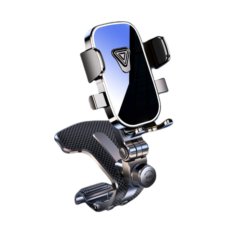 LT601 Държач за телефон за табло на автомобил — сгъваем, въртящ се на 360°, монтаж със Snap-On, универсален за табло