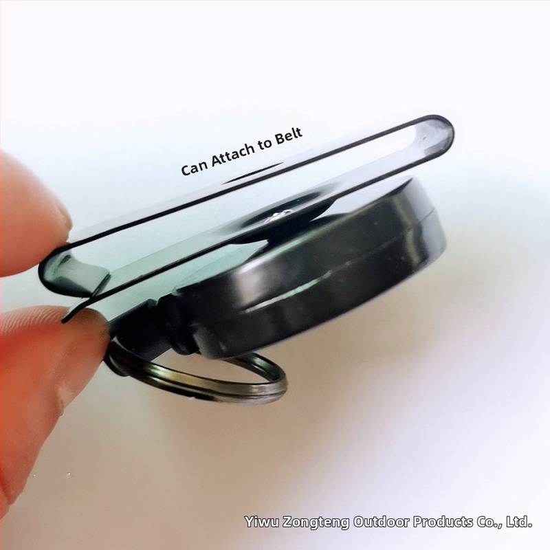 360° въртяща се планинска закопчалка със цинкова сплав, лесно издърпване, телескопично стоманено въже