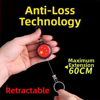 Κλειδοθήκη με μηχανισμό αποφυγής απώλειας και επεκτεινόμενο καλώδιο, πλαστικό σώμα, στυλ καρτούν