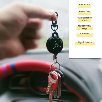 Κλειδοθήκη με μηχανισμό αποφυγής απώλειας και επεκτεινόμενο καλώδιο, πλαστικό σώμα, στυλ καρτούν