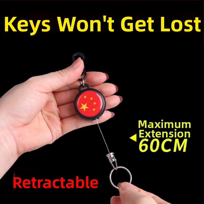 Κλειδοθήκη με μηχανισμό αποφυγής απώλειας και επεκτεινόμενο καλώδιο, πλαστικό σώμα, στυλ καρτούν