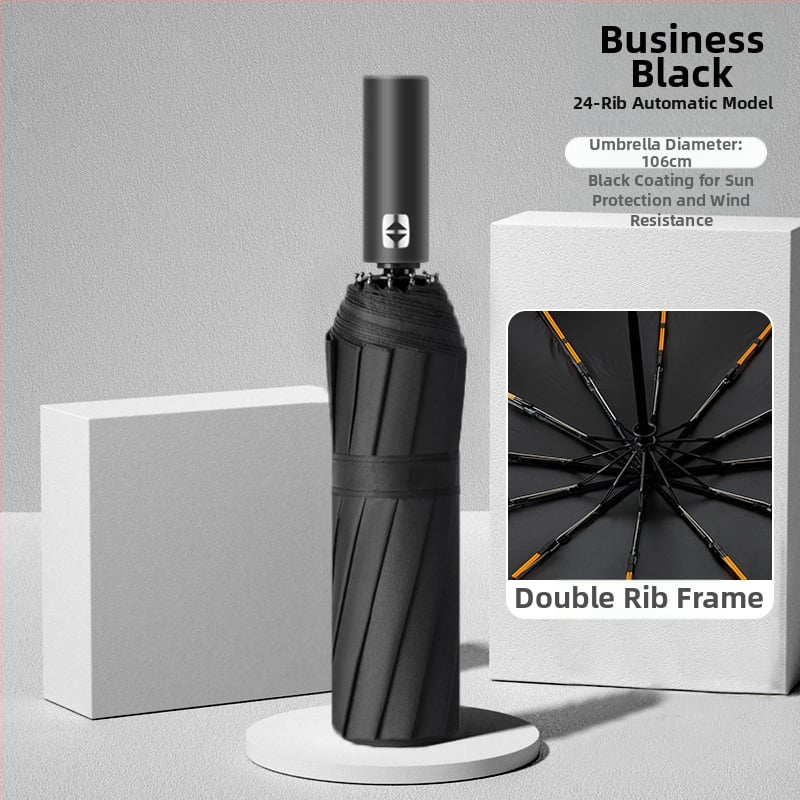 Пълноавтоматичен чадър с 12 ламели от сплав, удебелен и увеличен, 210T плат, UPF>50 слънцезащита, сгъваем дизайн