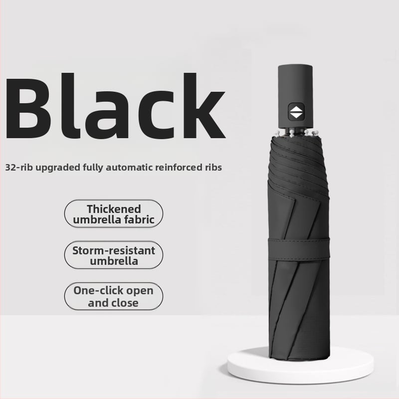 Пълноавтоматичен чадър с 12 ламели от сплав, удебелен и увеличен, 210T плат, UPF>50 слънцезащита, сгъваем дизайн