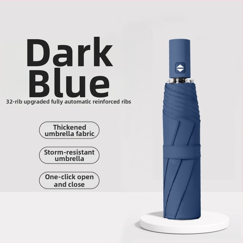 Пълноавтоматичен чадър с 12 ламели от сплав, удебелен и увеличен, 210T плат, UPF>50 слънцезащита, сгъваем дизайн