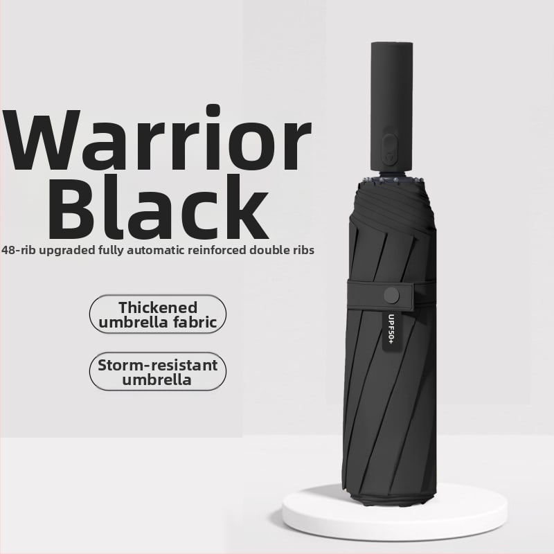 Пълноавтоматичен чадър с 12 ламели от сплав, удебелен и увеличен, 210T плат, UPF>50 слънцезащита, сгъваем дизайн