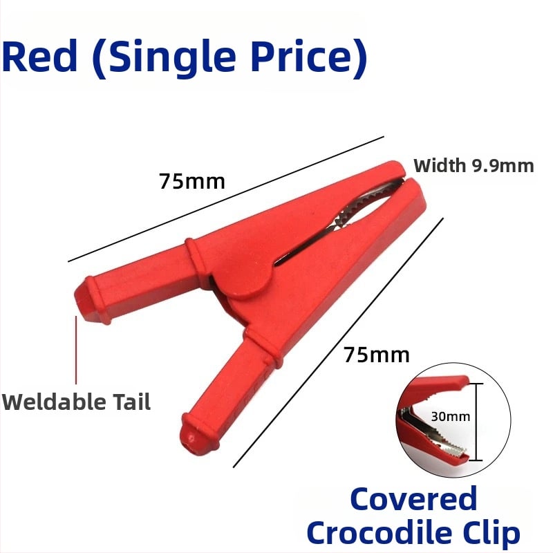 30A високотоков крокодилски клип с пълно затваряне, терминал за меден проводник, защитен корпус за захранване, тестов клип