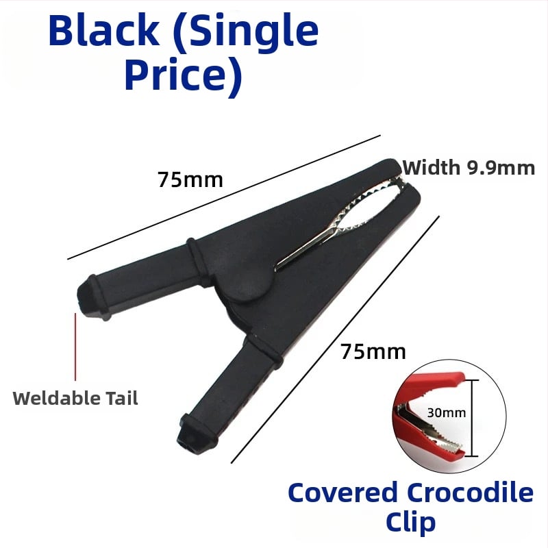 30A високотоков крокодилски клип с пълно затваряне, терминал за меден проводник, защитен корпус за захранване, тестов клип