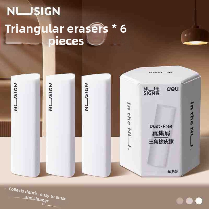 Deli NS151 Radieră triunghiulară pentru desen și ștergerea creionului