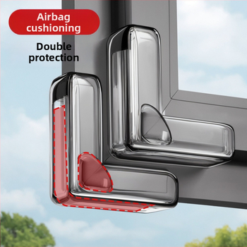 Detská ochrana rohu okna – pravouhlý tvar, proti kolízii s airbagom, priehľadná