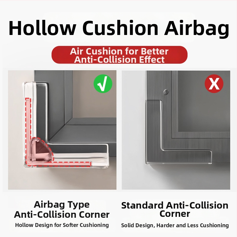 Detská ochrana rohu okna – pravouhlý tvar, proti kolízii s airbagom, priehľadná