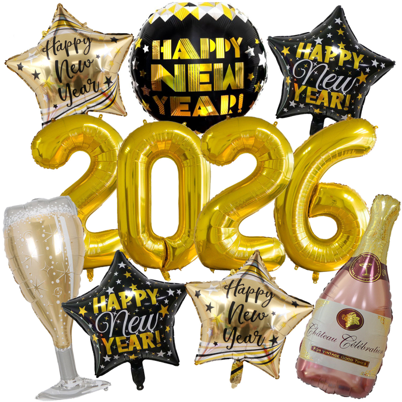 Ampoule set balona od aluminijske folije – balon u obliku boce vina, zvijezda s pet bodova i okrugli baloni