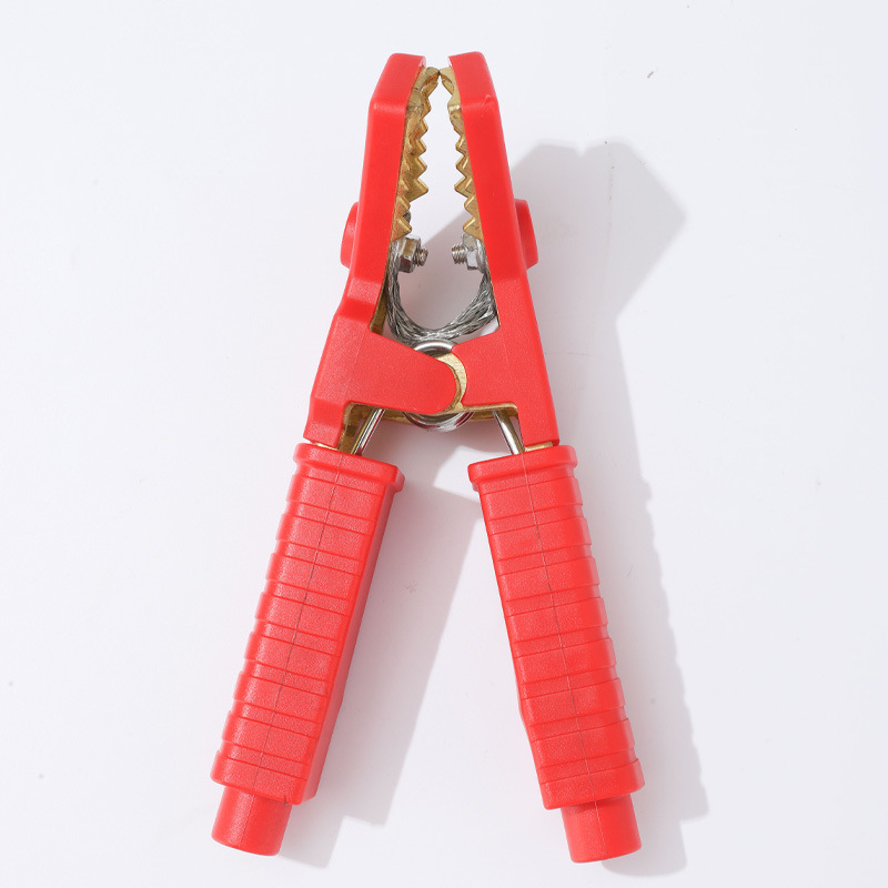 Clema pentru baterie crocodil - alamă, construcție îngroșată, prindere puternică pentru bateria mașinii