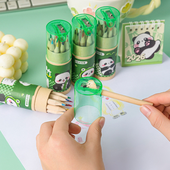 Drveni set za crtanje olovkama za djecu – 6627, kutija za poklon, čvrst kućište, HB vrh