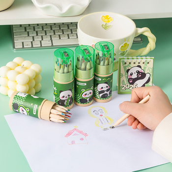 Drveni set za crtanje olovkama za djecu – 6627, kutija za poklon, čvrst kućište, HB vrh