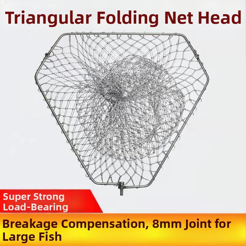 Trojuholníková skladacia sieť na ryby z nehrdzavejúcej ocele pre lov veľkých rýb