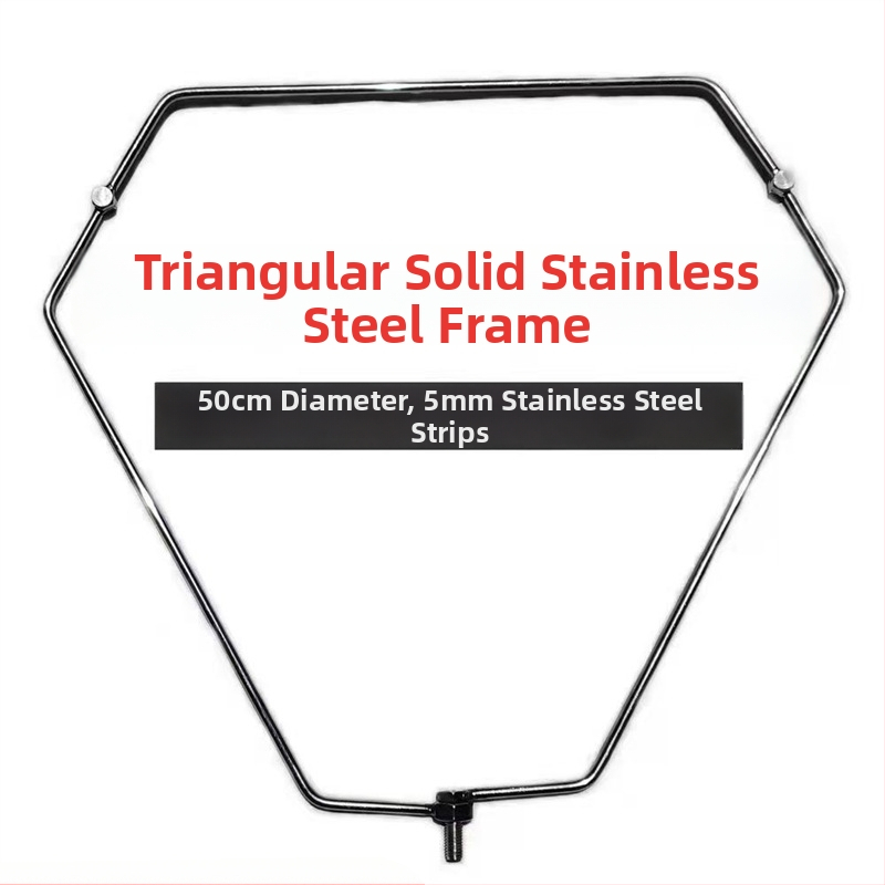 Trojuholníková skladacia sieť na ryby z nehrdzavejúcej ocele pre lov veľkých rýb