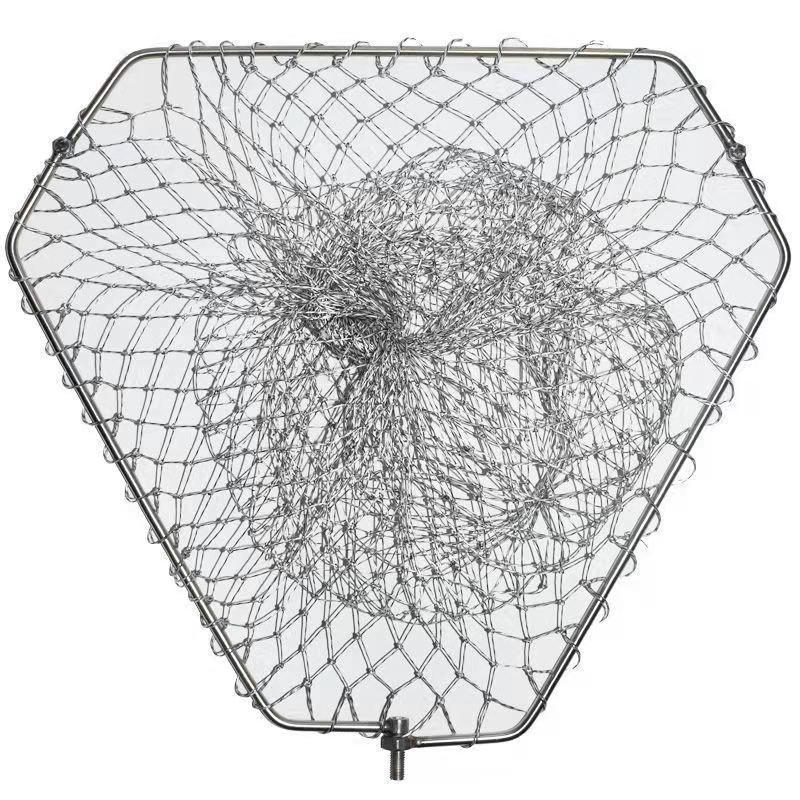 Plasă de pescuit triunghiulară pliabilă din oțel inoxidabil pentru prinderea peștilor mari