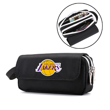 Пенал за моливи с баскетболни звезди Коби, Къри и Джеймс – Oxford платно; Персонализация; Печатано лого; За баскетбол