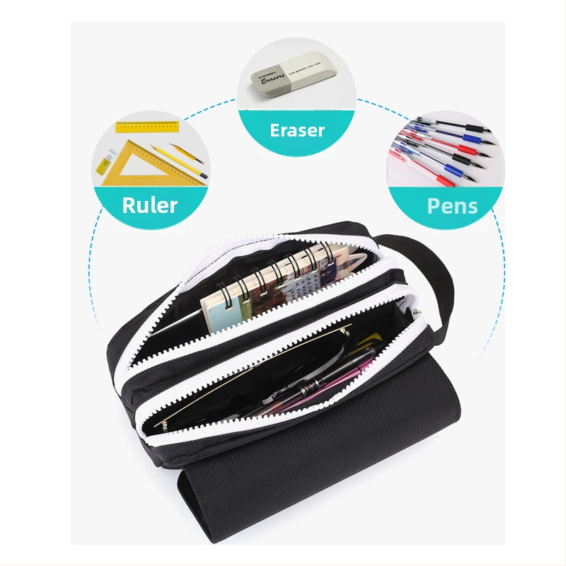 Пенал за моливи с баскетболни звезди Коби, Къри и Джеймс – Oxford платно; Персонализация; Печатано лого; За баскетбол