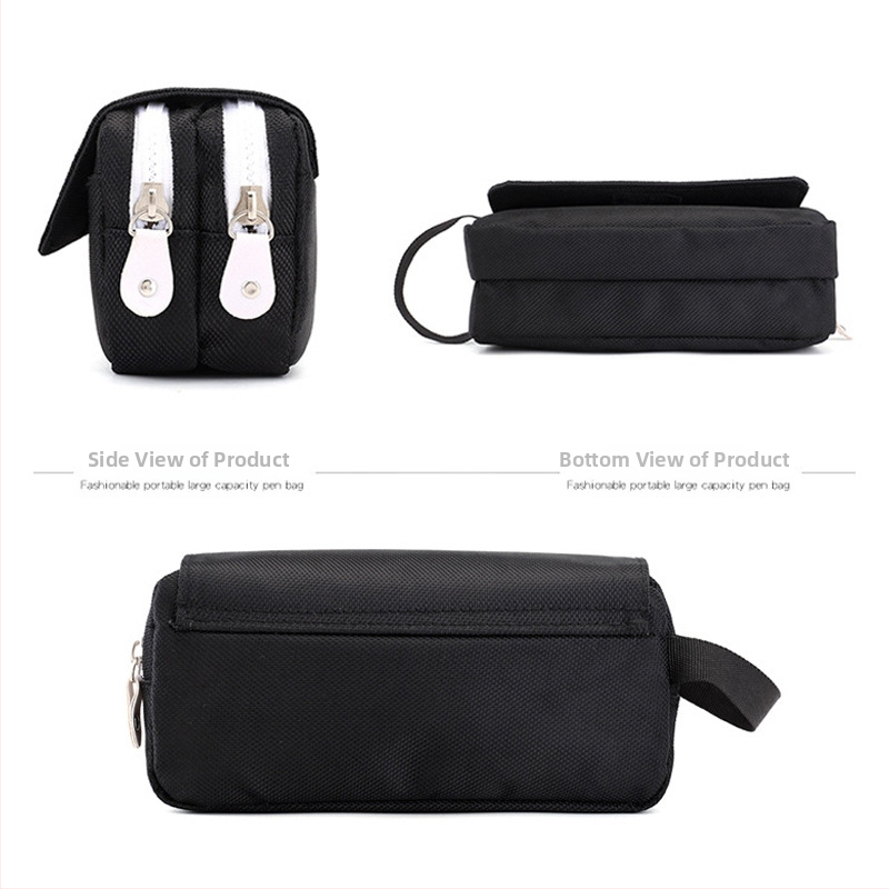 Пенал за моливи с баскетболни звезди Коби, Къри и Джеймс – Oxford платно; Персонализация; Печатано лого; За баскетбол