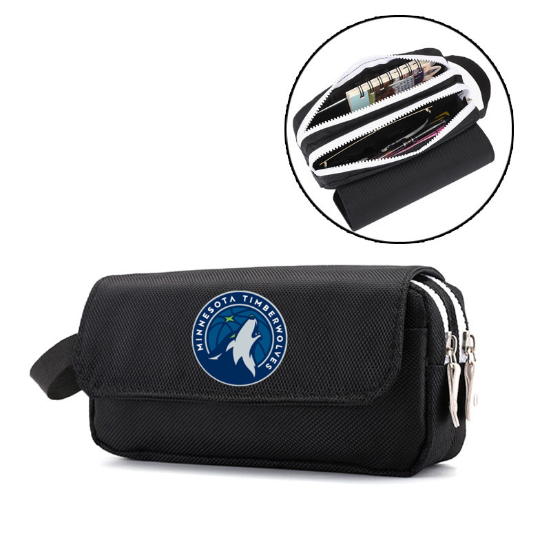 Пенал за моливи с баскетболни звезди Коби, Къри и Джеймс – Oxford платно; Персонализация; Печатано лого; За баскетбол