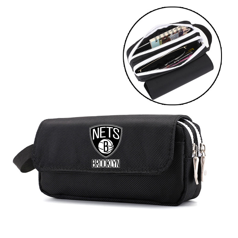 Пенал за моливи с баскетболни звезди Коби, Къри и Джеймс – Oxford платно; Персонализация; Печатано лого; За баскетбол