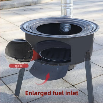 Mini pec na drevo s hrubými stenami, prenášateľná, nový model od Powerful Factory